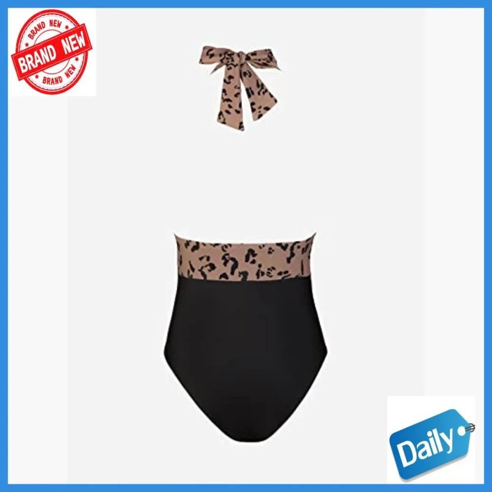 One Piece Swimsuit Halter Backless Ruched Tummy Control Bathing Suit